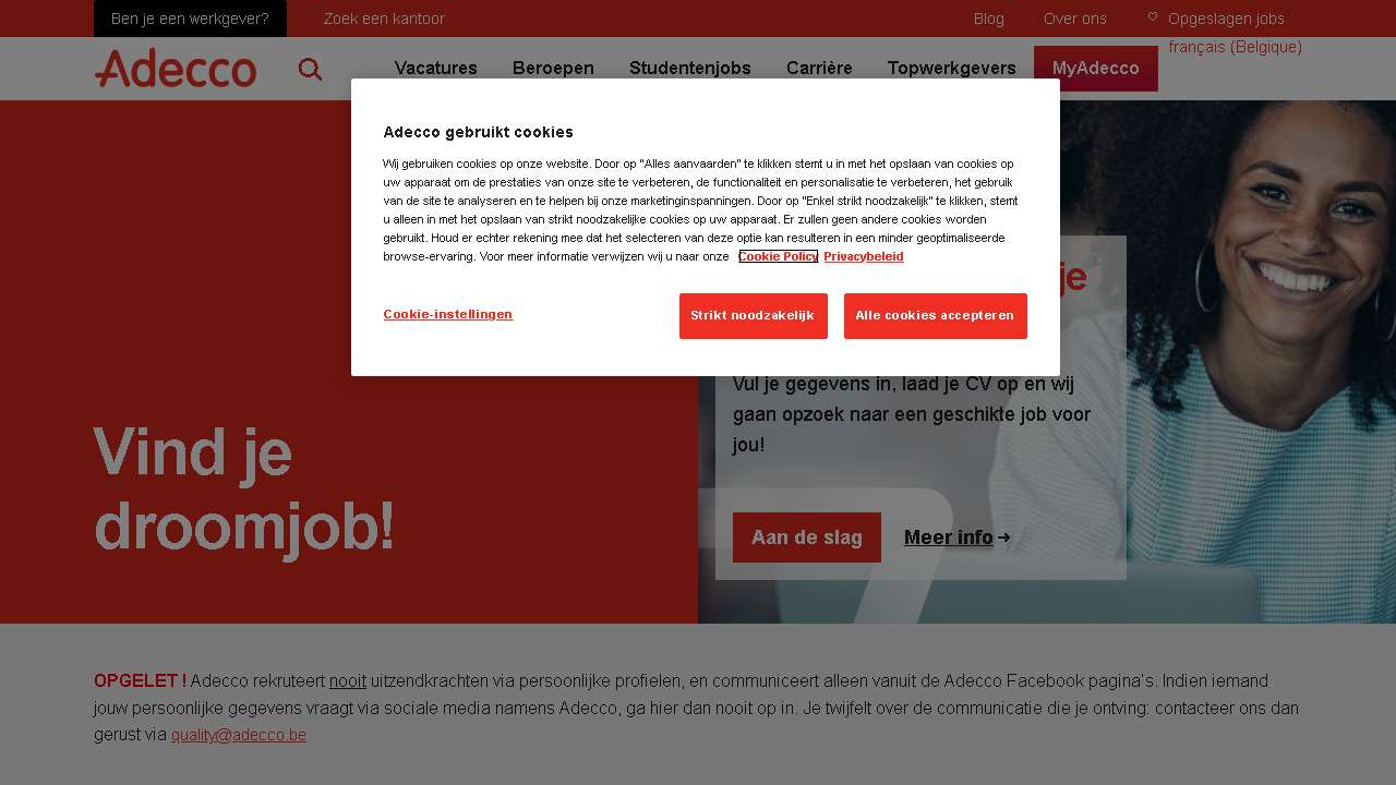 Capture d'écran de http://www.adecco.be/
